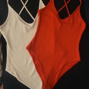 Lot of 4 size small bodysuits forever 21 and ambience